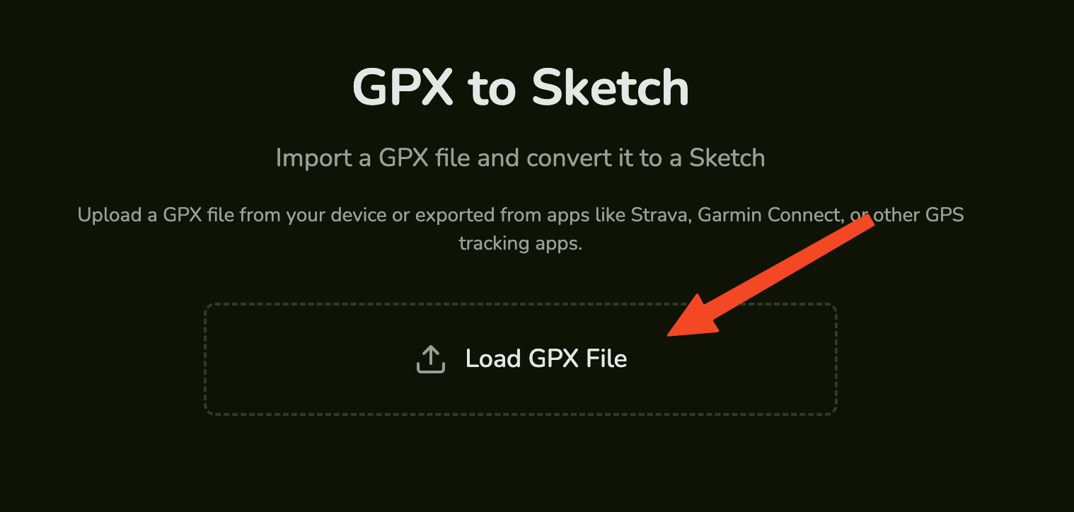 Upload GPX Button