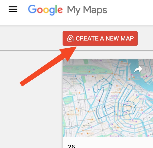 Create New Map Button